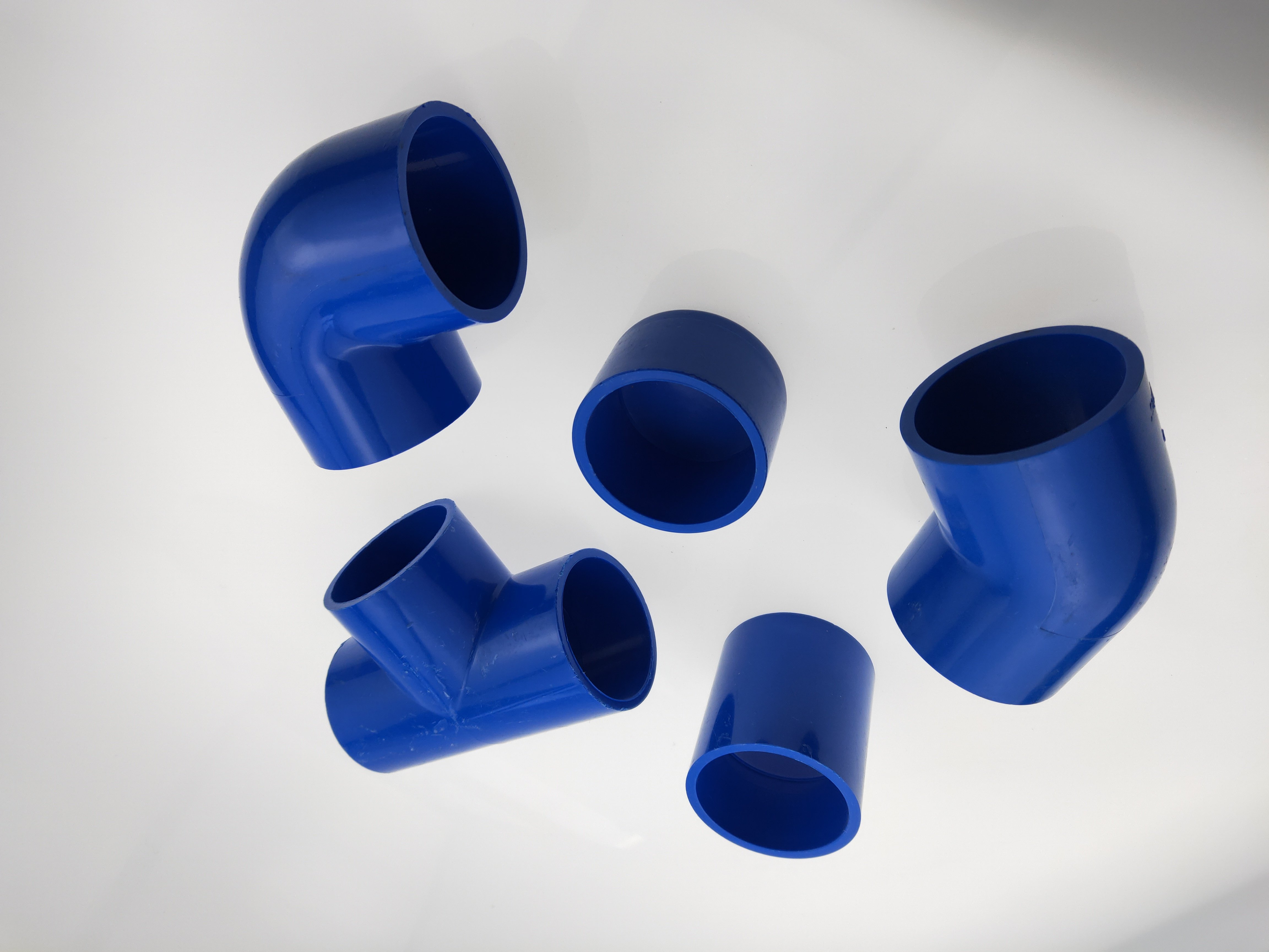 PVC 50 three - way inner screw cap bend directly seafood tank water tube blue pipe accessories
