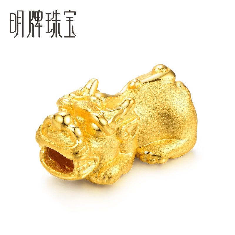 Mind-card Jewelry Gold Transit Pearl Foot Gold 3D Hard Gold Big Leopard Handmade Beads AFP0046-1 Pricing