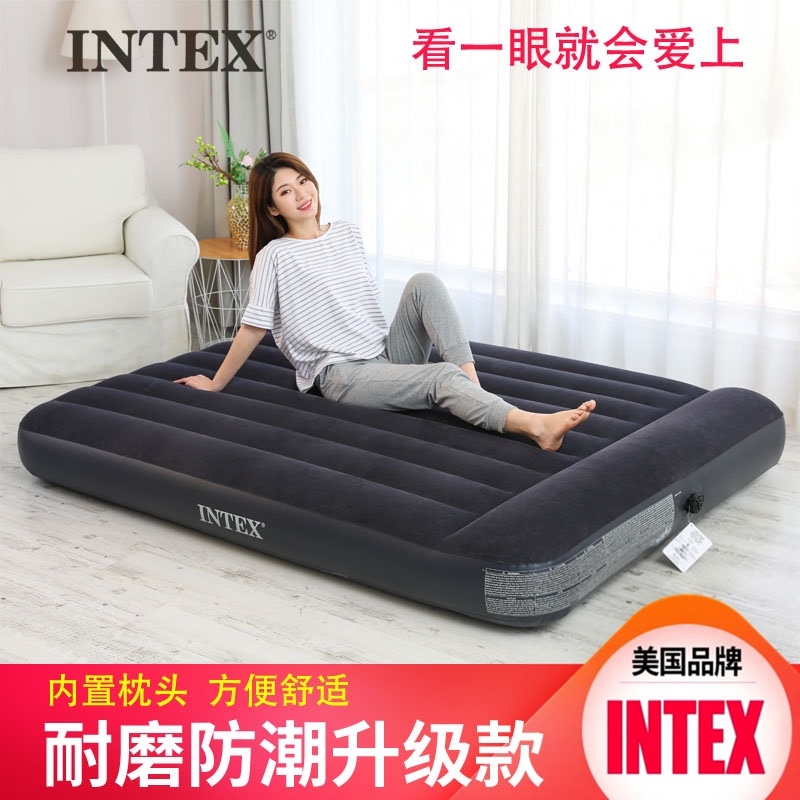 Intex Inflatable Bed for Home Use, Tent, Double Air Mattress, Single Air Bed, Large Inflatable Bed for Outdoor Nap, Camping Bed