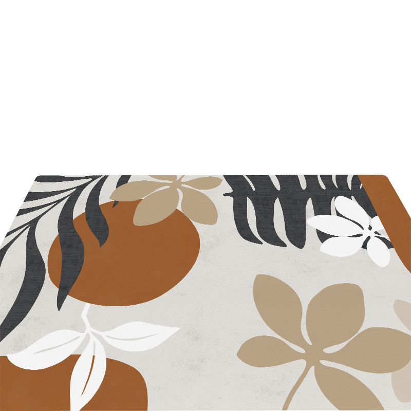 莫兰迪皮革入户门地垫网红免洗可擦可裁剪pv家用环保防滑玄关地毯