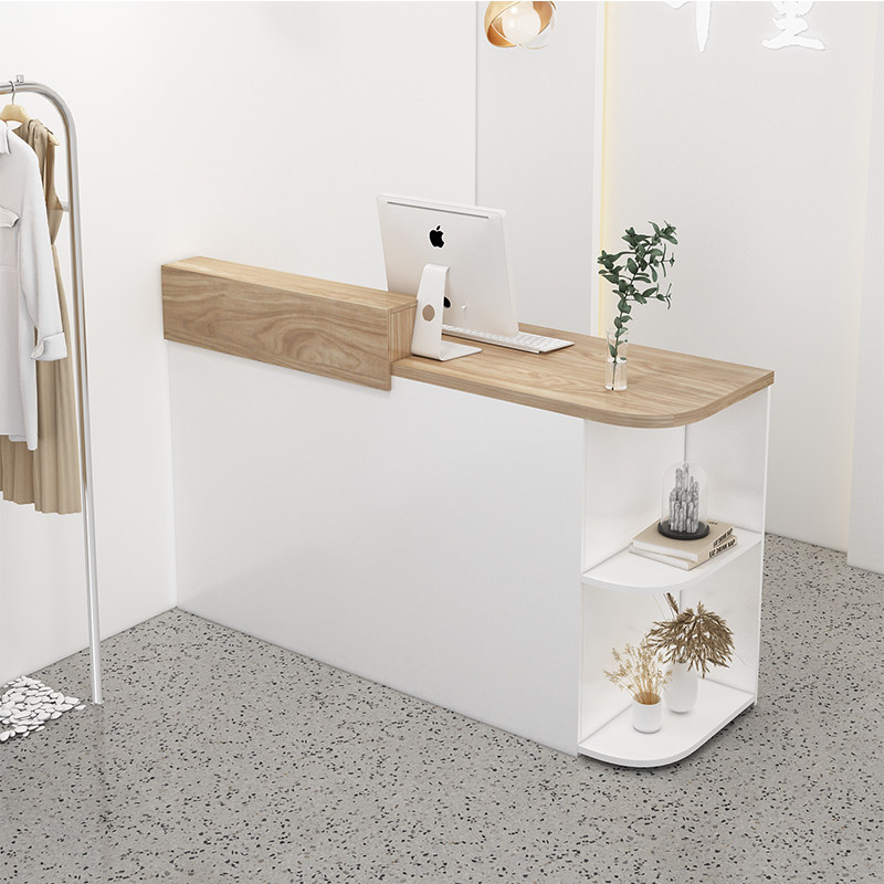 Commercial cashier Women's store small front desk clothing store bar table Simple and modern 1 meter 2 counter reception desk