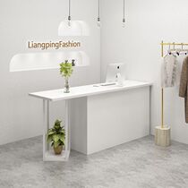 Simple modern bar counter cashier Clothing store counter table Beauty salon Womens store Small front desk reception desk