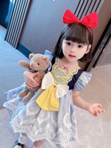 South Korea Loretta Girl Princess Dresses Superfairy Ocean Children Skirt Summer Daughter Pawn Dress For Birthday Gown