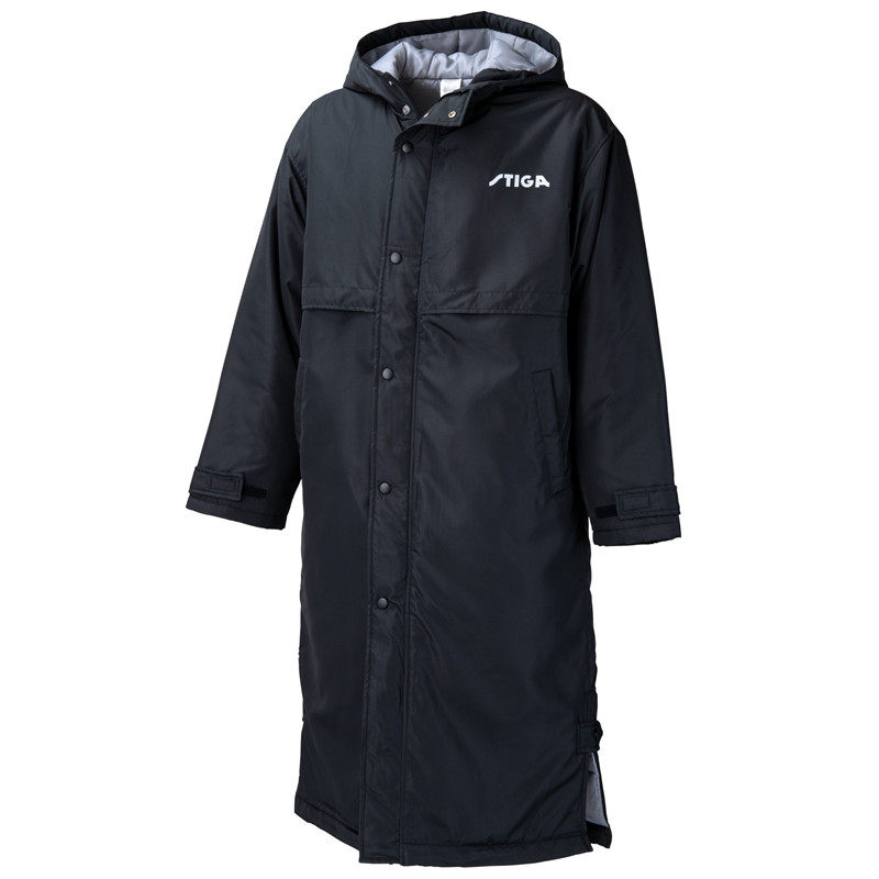 Japan Steka STIGA Sport Long version with cap jacket training warm-up suit for men and women BENCH COAT