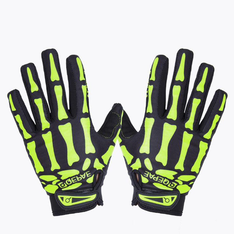 Bicycle riding gloves foreign trade full finger racing skull 3D print ghost claw sports bone knuckle gloves outdoors