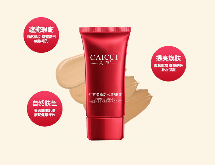 Lấy nước lựu đỏ tươi kem nền skinaz