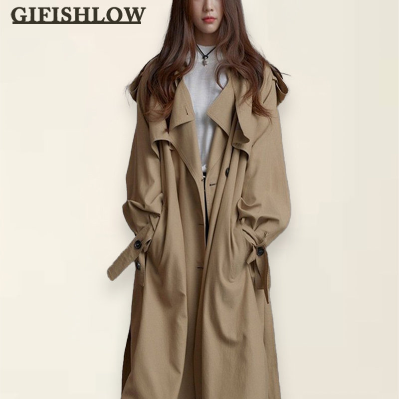 【Ji Fei Shi Luo】High-End Designer Workwear-Style Mid-Length Trench Coat for Women, Same Style as the Celebrity Go Yoon-Jung