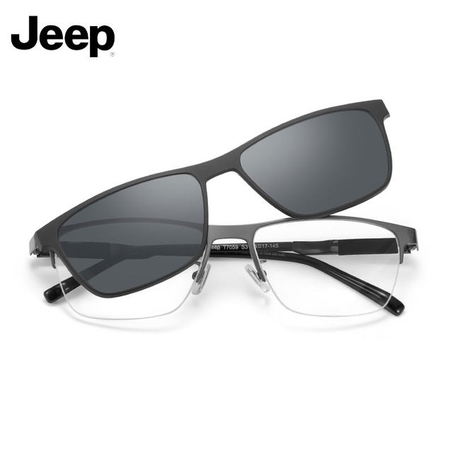 Jeep/Jeep ຂອງແທ້ optical frame ແວ່ນຕາ myopia ຜູ້ຊາຍ polarized ແມ່ເຫຼັກ sunglasses ທຸລະກິດ T7059