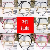 Korean hairpin hair band cat ear headgear sweet and cute children adult rabbit ear clip hairclip headband simple