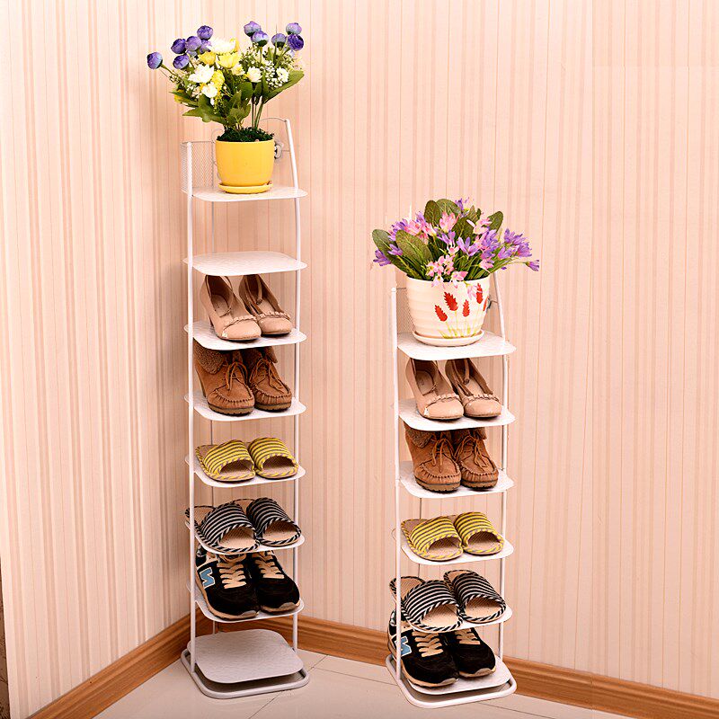 Iron shoe rack multi-layer simple European simple folding household mini slippers cabinet storage rack dormitory small shoe rack