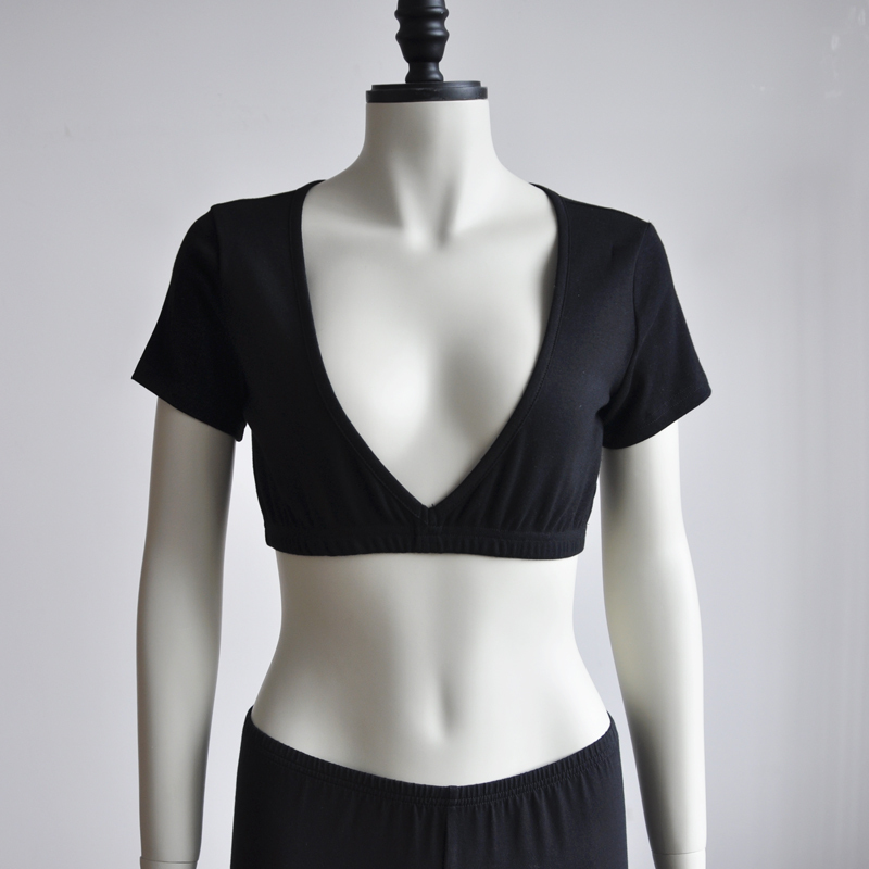 Deep V-Neck Thermal Underwear for Women, Short-Sleeved, Half-Body Inner Wear, Cotton Back and Shoulder Protection, Base Layer Vest for Men