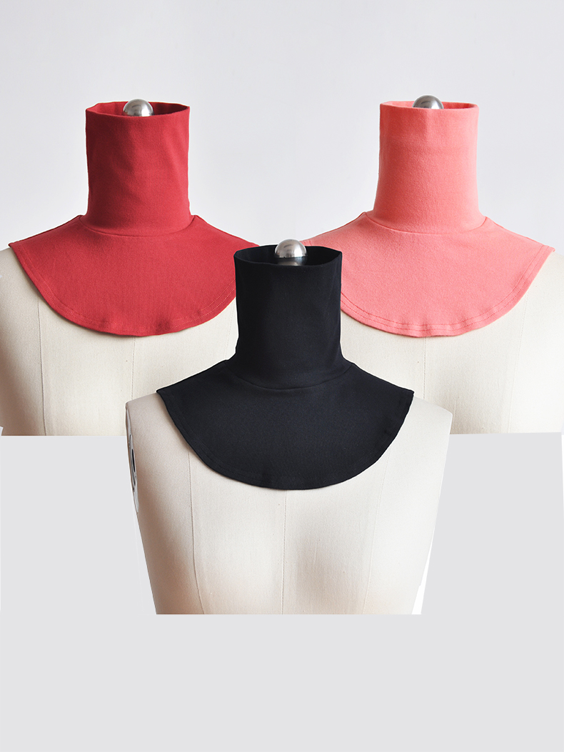 Cotton high collar false collar autumn winter anti-cold and warm guard neck anti-cold sweater collar male neck collar female spring and autumn