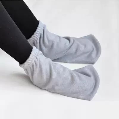 Sleeping socks winter warm plus velvet thickened sleeping socks adult men and women cotton mid-tube foot cover loose