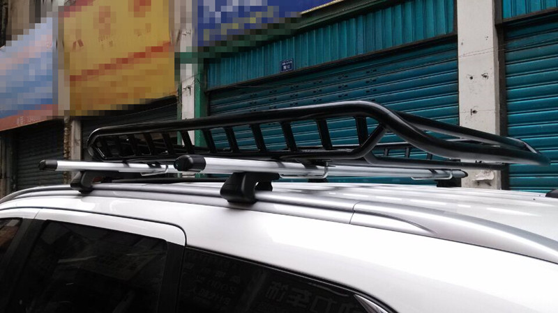Đa năng nâng cấp giá nóc giá hành lý Crossbar Nhôm hợp kim đường sắt với ổ khóa Spotlight Bars - Roof Rack baga mui xe oto