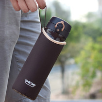 oneday Portable heat insulation and anti-scalding insulation cup cover Simple rope double-sided universal glass cup protection bag