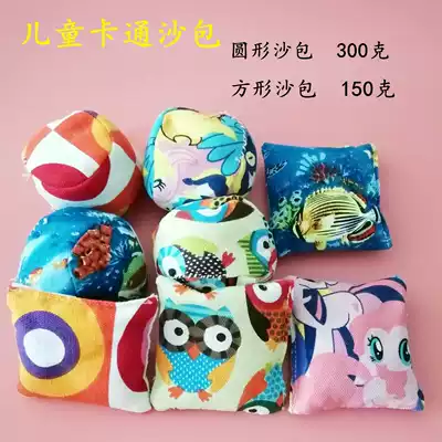 Children's new sandbag throwing activity throwing square round sandbag canvas children's sports toy 150g