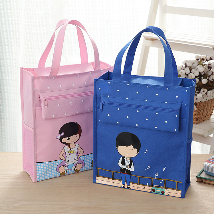 Primary school student A4 waterproof tutoring bag Tutoring bag Book bag Tutoring bag Art bag bag small bag