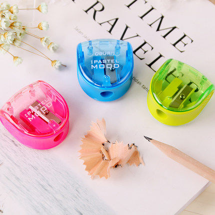 Deli 0578 pencil sharpener candy color pencil sharpener Japanese and Korean fashion four color pencil sharpener