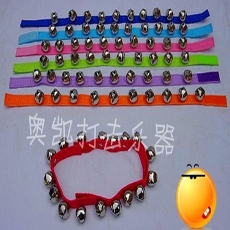 Nhà sản xuất Khuyến mãi Orff Trẻ em Bộ gõ Công cụ giảng dạy sớm Đồ chơi 10 Chuông rung Dance Shake - Đồ chơi nhạc cụ cho trẻ em bộ đánh trống cho bé