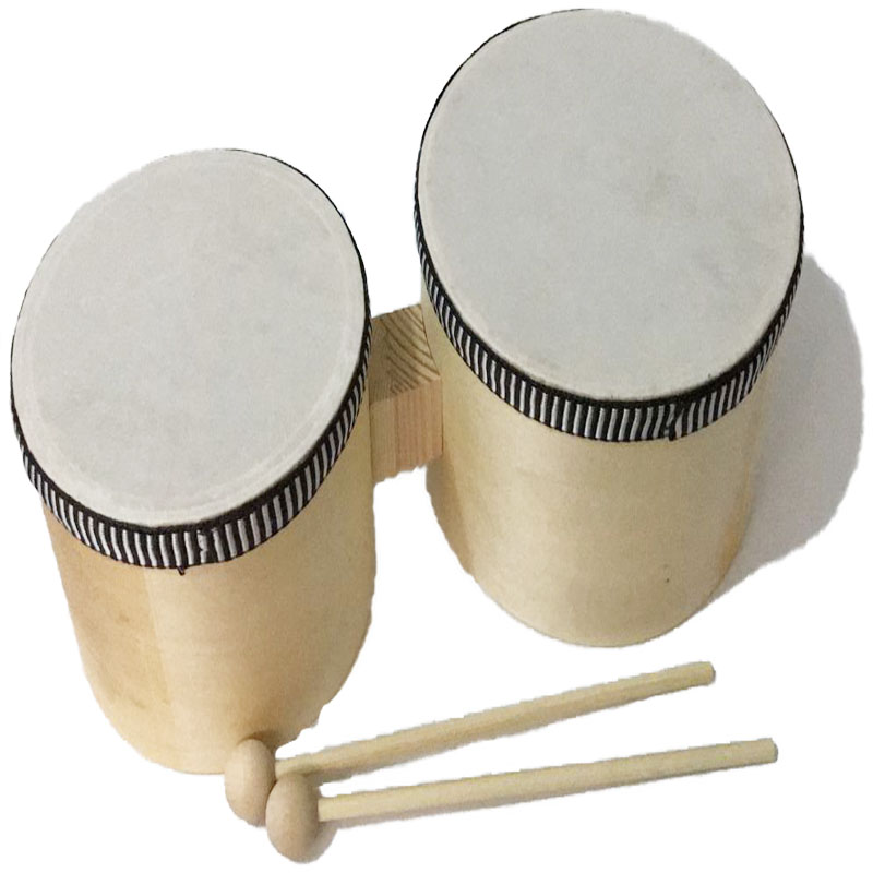 Khuyến mãi Orff trẻ em bộ gõ dạy đồ dùng thiết bị đồ chơi giáo dục sớm Bongo vỗ vỗ trống - Đồ chơi nhạc cụ cho trẻ em đàn cho trẻ em