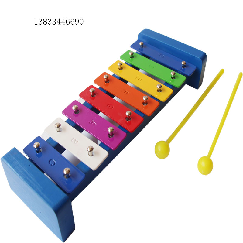Nhà sản xuất khuyến mãi Orff bộ gõ giáo dục sớm âm nhạc dạy đồ chơi đồ chơi 8 tấm nhôm chơi carillon - Đồ chơi nhạc cụ cho trẻ em phong loan