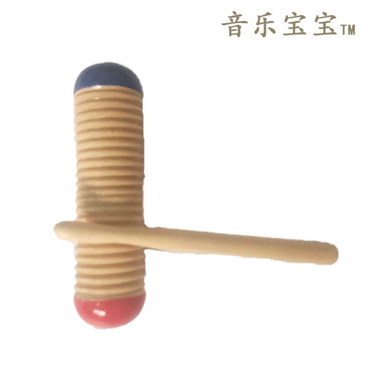 Khuyến mãi nhà máy Gỗ cát cạo râu Rana Frog Sounder Orff Nhạc cụ Trẻ em Đồ chơi Red Blue Sand Tube - Đồ chơi nhạc cụ cho trẻ em cây đàn đồ chơi