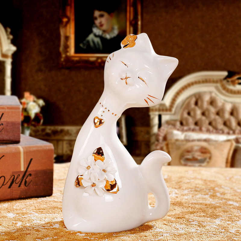 Wedding gift to send express cats creative household ceramics, bedroom adornment animal furnishing articles fashion