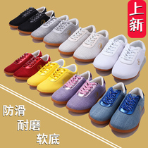 Tai Chi shoes women canvas cattle tendon bottom Tai Chi cloth shoes Men Tai Chi practice shoes cloth martial arts sneakers summer breathable