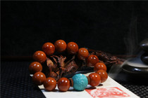 Ziyun Hui South Red Agate Chuan Material Nanhong with boutique turquoise back pattern bracelet