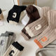You come to the world and you want to look at the sun ~ Embroidered letter C is a winter wool warm ins trend