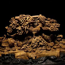 Family portraitIndonesia natural old material Malay ok Agarwood ornaments Feng Shui pieces Seiko carving town house to ward off evil spirits