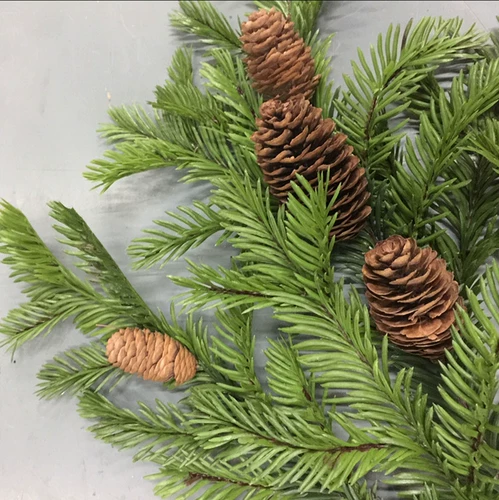 Моделирование сосновых ветвей с фруктовой поддельной сосной инженерии декоративная искусственная сосна сосновая сосна листья для приветствия сосны