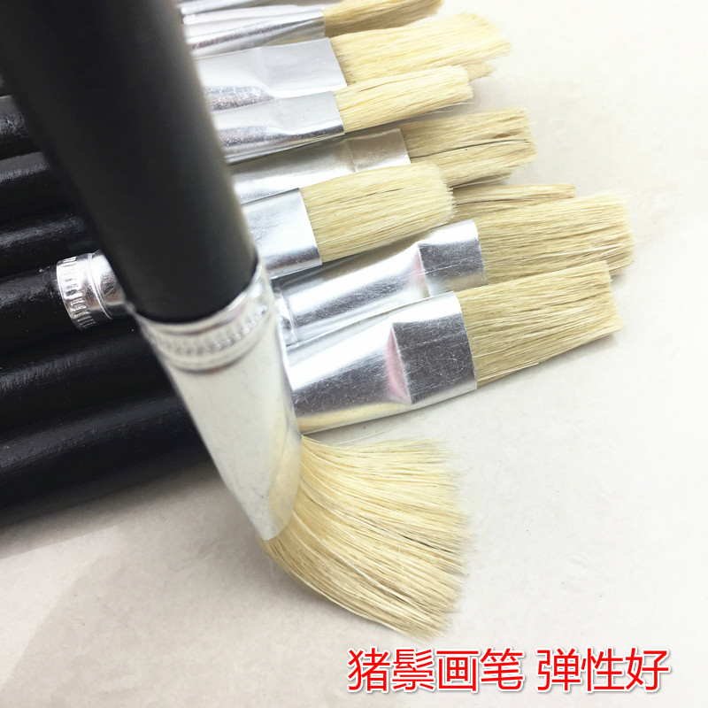 油画笔10 11 12号彩色水粉笔 黑杆点漆涂胶油画笔：专业级艺术创作必备！-油画笔-淘宝好物网