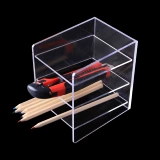 Свежий простой держатель для ручек, акриловая система хранения, вместительные и большые канцтовары