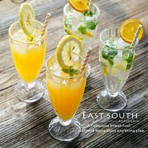 Summer cold drink juice glass transparent glass fruit drink cup