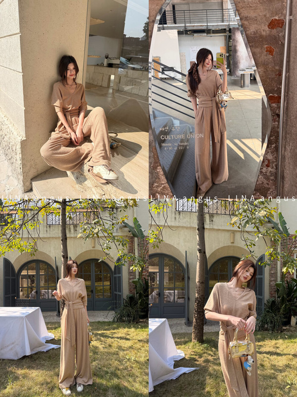 Thirteen Rows 2026 New Korean Style Pure and Sexy Halter Neck Off-Shoulder Knit Top for Women, Slim Fit and Flattering