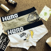 2 tải cotton đồ lót nam Tuổi trẻ cá tính boxer đồ lót gợi cảm Thấp eo quần short cotton mỏng