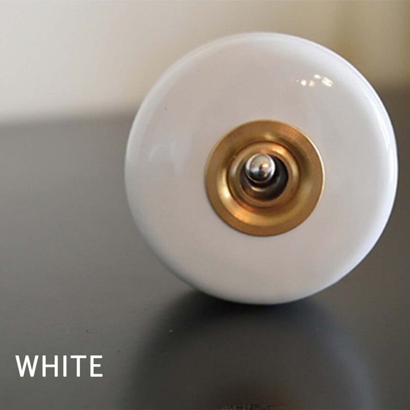 Vintage Brass Ceramic Base Hand-Operated Japanese-Style Surface-Mounted Round Switch Single-Pole Double-Throw Antique Lever White