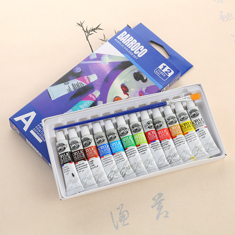 Children Student Propylene Paint Suit Stones dyes Small boxed Non-toxic Painted Propylene Graffiti Hand-painted Beginners