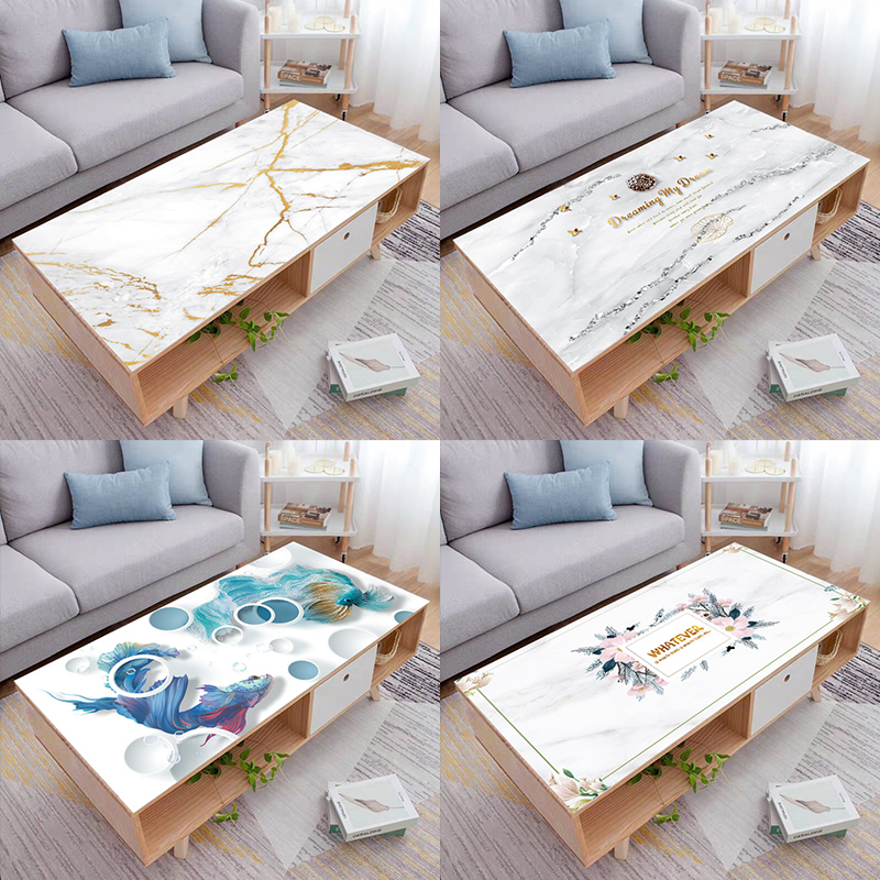 3D net red creative coffee table tablecloth Waterproof and oil-proof wash-in table mat pvc soft glass anti-hot Nordic tablecloth