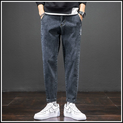 Джинсы, штаны, трендовые повседневные брюки, свободный прямой крой, осенние