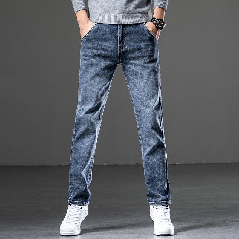 Spring Autumn Style Jeans Men's 2022 New Loose Straight Drum Long Pants Summer Thin high-end casual male pants