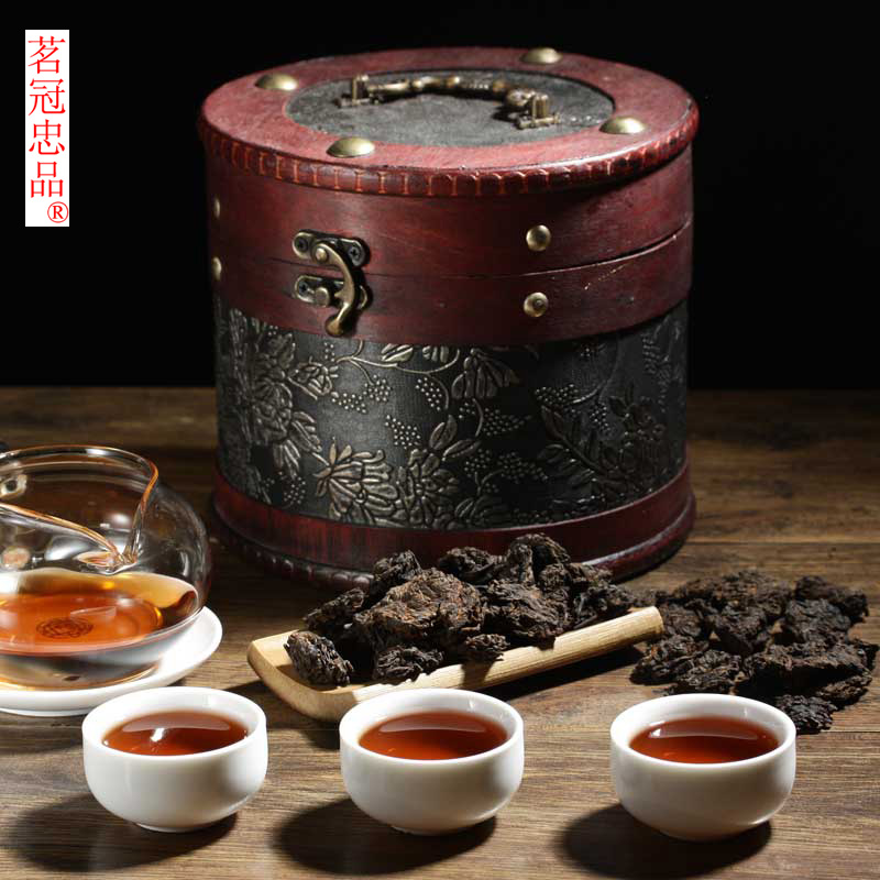 Mingguan Pu'er Tea Old Tea Head Pu'er Collection Ripe Tea Yunnan Loose Tea Aged Bulk Ancient Tree Tea Tea Gift Box