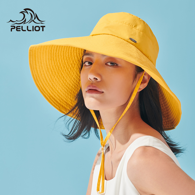 Burhi and outdoor female sunscreen cap 2022 new summer upf50 anti-UV shading large cap hat fisherman hat