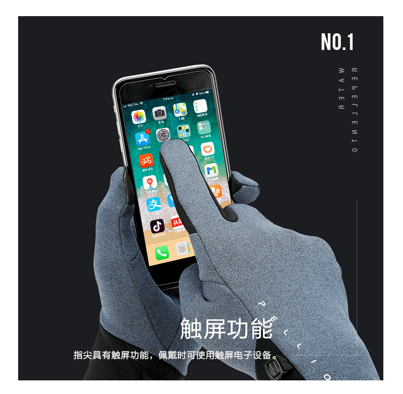 Găng tay lông cừu Pelliot và thể thao ngoài trời cho nam và nữ leo núi mùa đông chạy xe đạp găng tay chống trượt ấm áp bao tay chống nắng