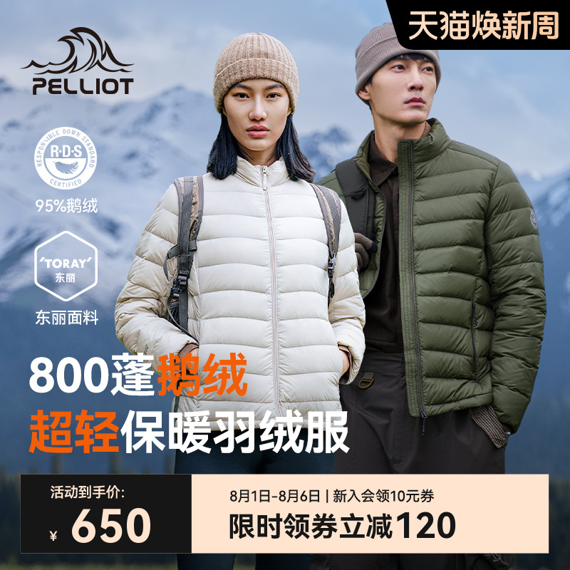 [クラシック2.0] ペリオ アウトドア リブ ダウンジャケット レディース 800 グースダウン メンズ ライトジャケット ライナー