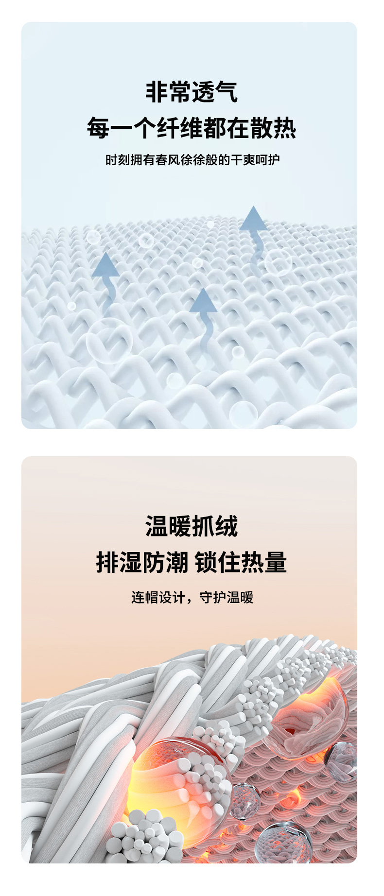 伯希和 男女款 双刷摇粒绒连帽卫衣 200g高克重 图4