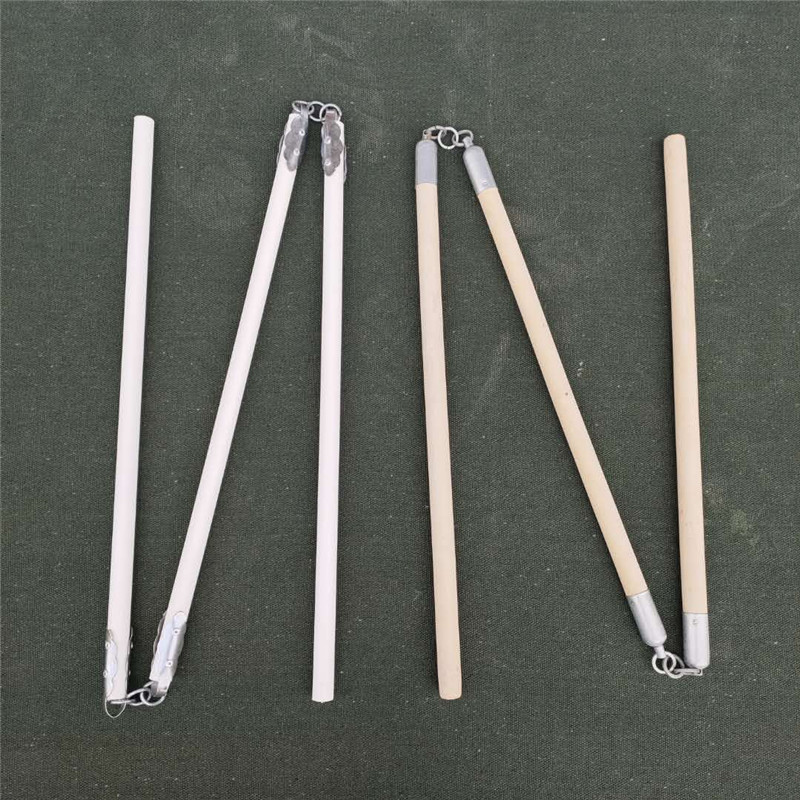 Three Sticks Martial Arts Three Sticks Students Perform Training Three Sticks Tubes Three Sticks White Wax Wood Double Sticks