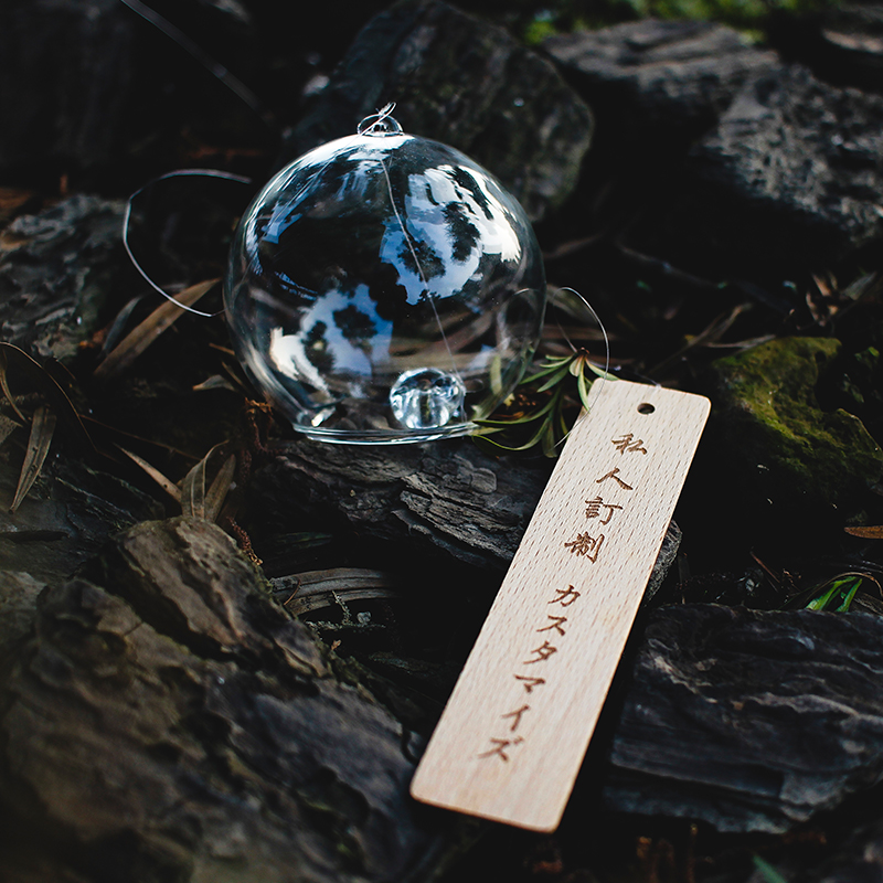 Japanese-style glass wind chime handmade and wind friend gift for girls pendant Japanese creative bedroom small pendant