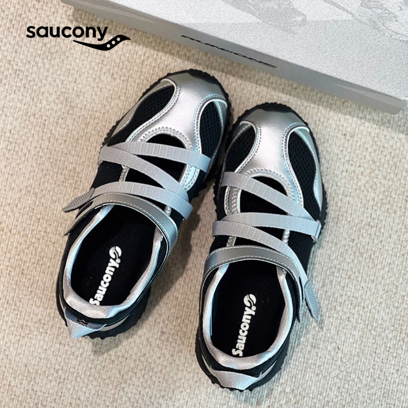 Saucony Spikes Mary Mary Jane Ballet Women's Breathable Summer Fashion Versatile Casual Shoes